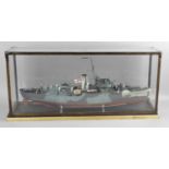 HMS Blue Bell, painted plastic scale model,