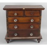 A 19th century mahogany chest of drawers,