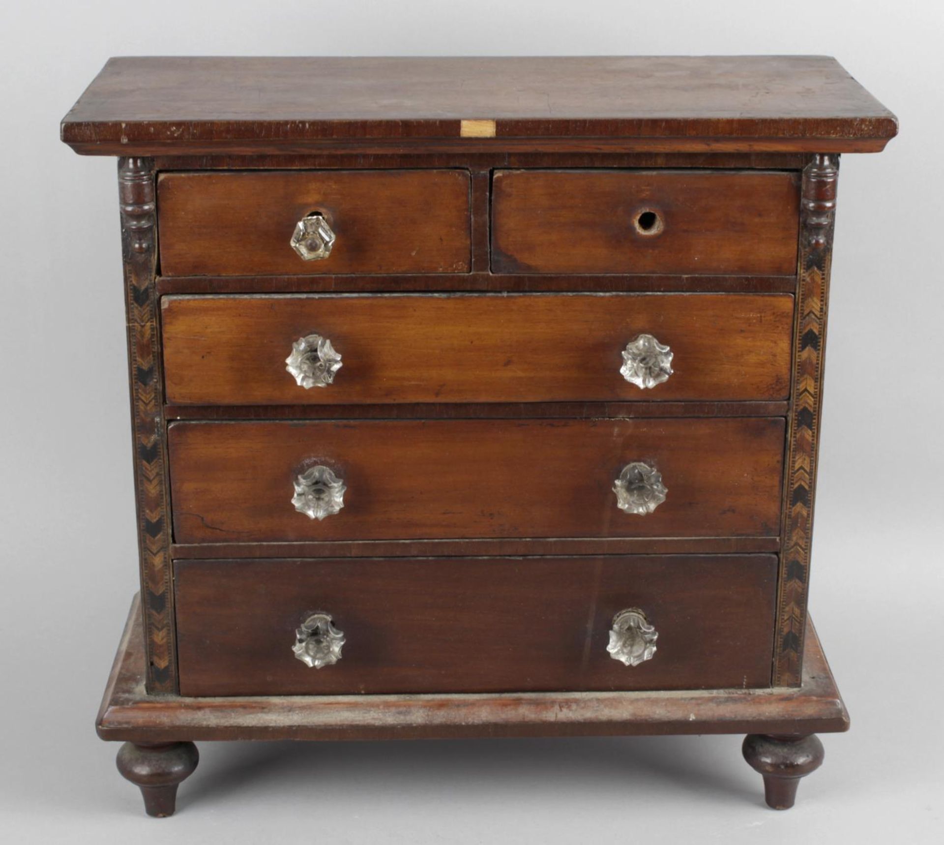 A 19th century mahogany chest of drawers,