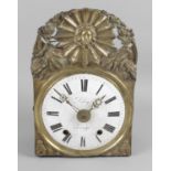 A 19th century French comtoise wall hanging weight driven clock,