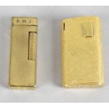 A Dunhill gold plated cigarette lighter,
