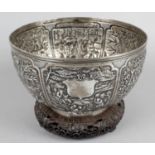 A Chinese export silver bowl