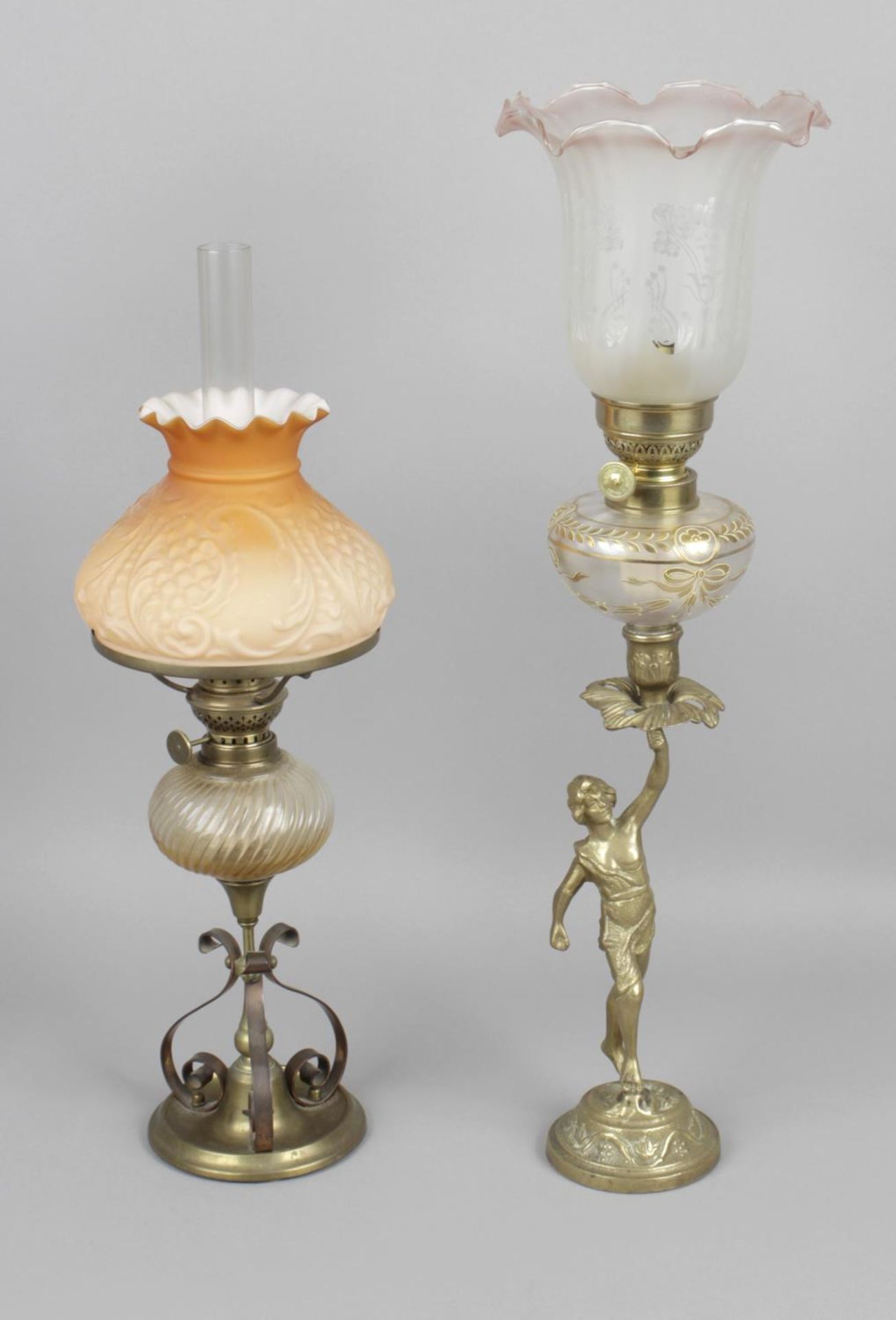 A selection of 10 late-19th century and later small oil lamps,