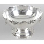 An Egyptian silver pedestal dish,