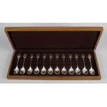 A set of twelve silver teaspoons,