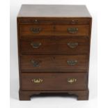 A mahogany chest of drawers,