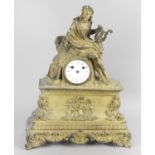 A 19th century gilt bronze cased mantel clock,