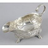 A George III silver small sauce boat,