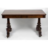 A Victorian rosewood side table,