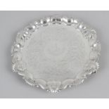 A mid-Victorian small silver salver,