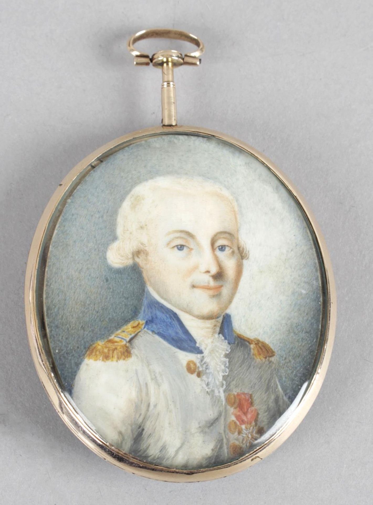 A late 18th century portrait miniature pendant,