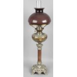 A late 19th century oil lamp,