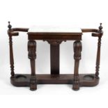 A 19th century mahogany hall stand,