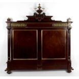 An early 20th century mahogany veneered double bed,