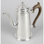 A 1930's silver coffee or chocolate pot,