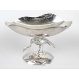 A Spanish silver pedestal dish,