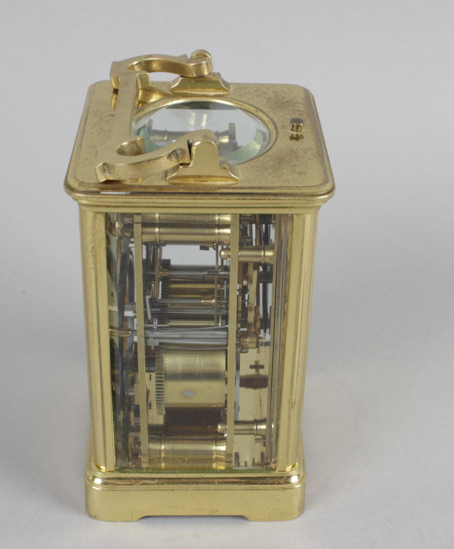 A brass cased repeater carriage clock, - Bild 4 aus 5