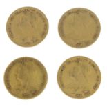 Victoria, Half-Sovereigns (4), 1898 (2), 1899 (2) (S 3878).