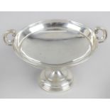 An early George V small silver tazza dish,