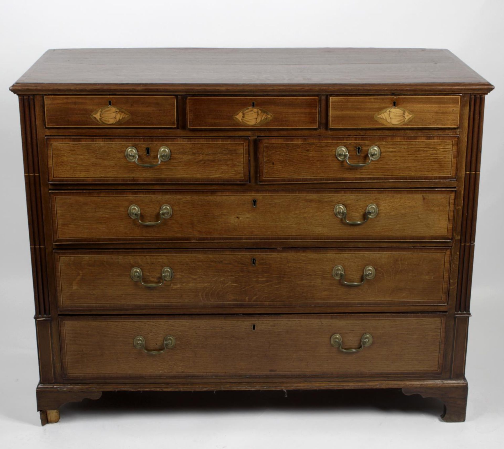 A 19th century mahogany chest of drawers,