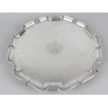 A large George V silver salver by Mappin & Webb,