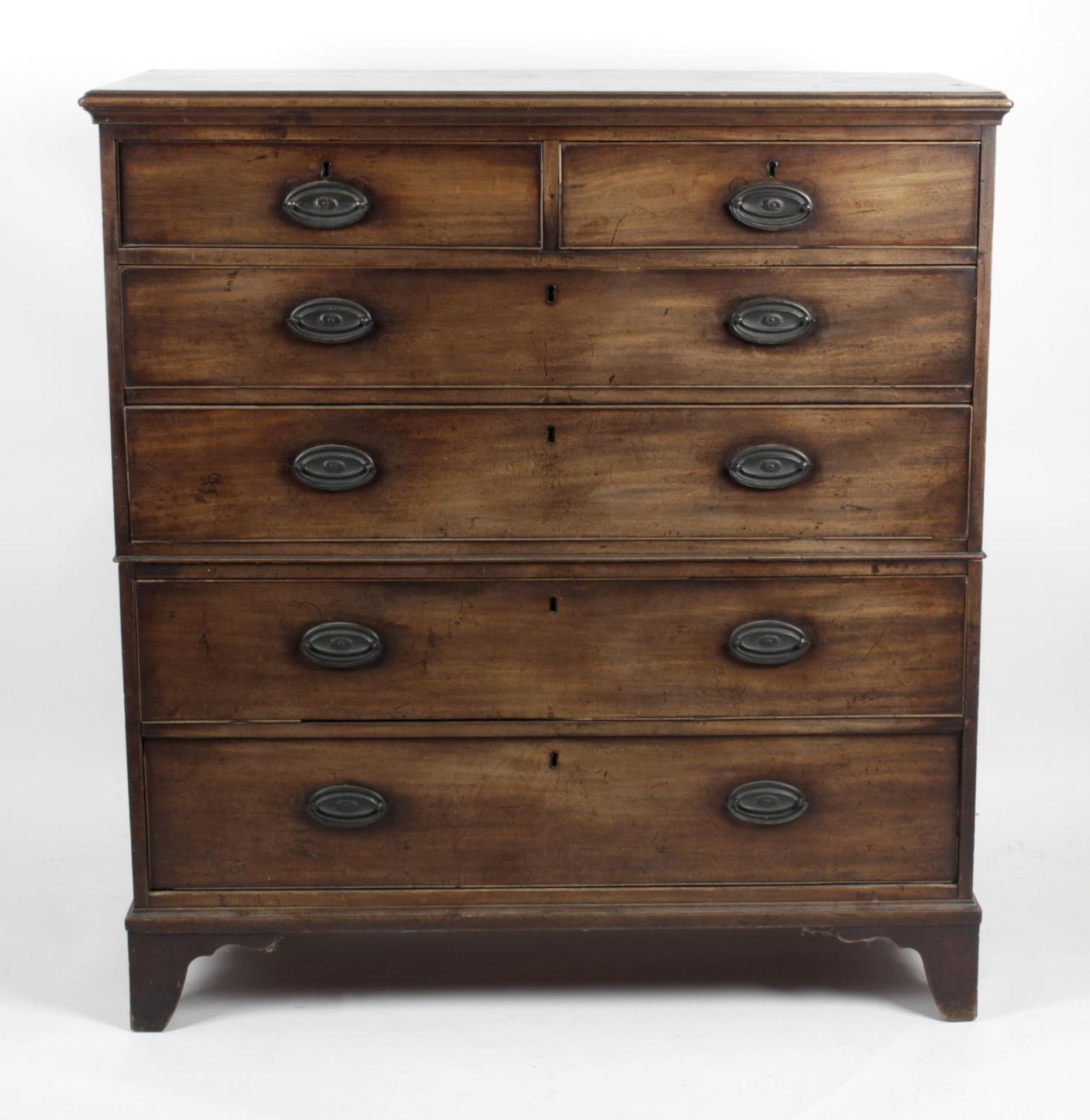 A 19th century mahogany chest of drawers,