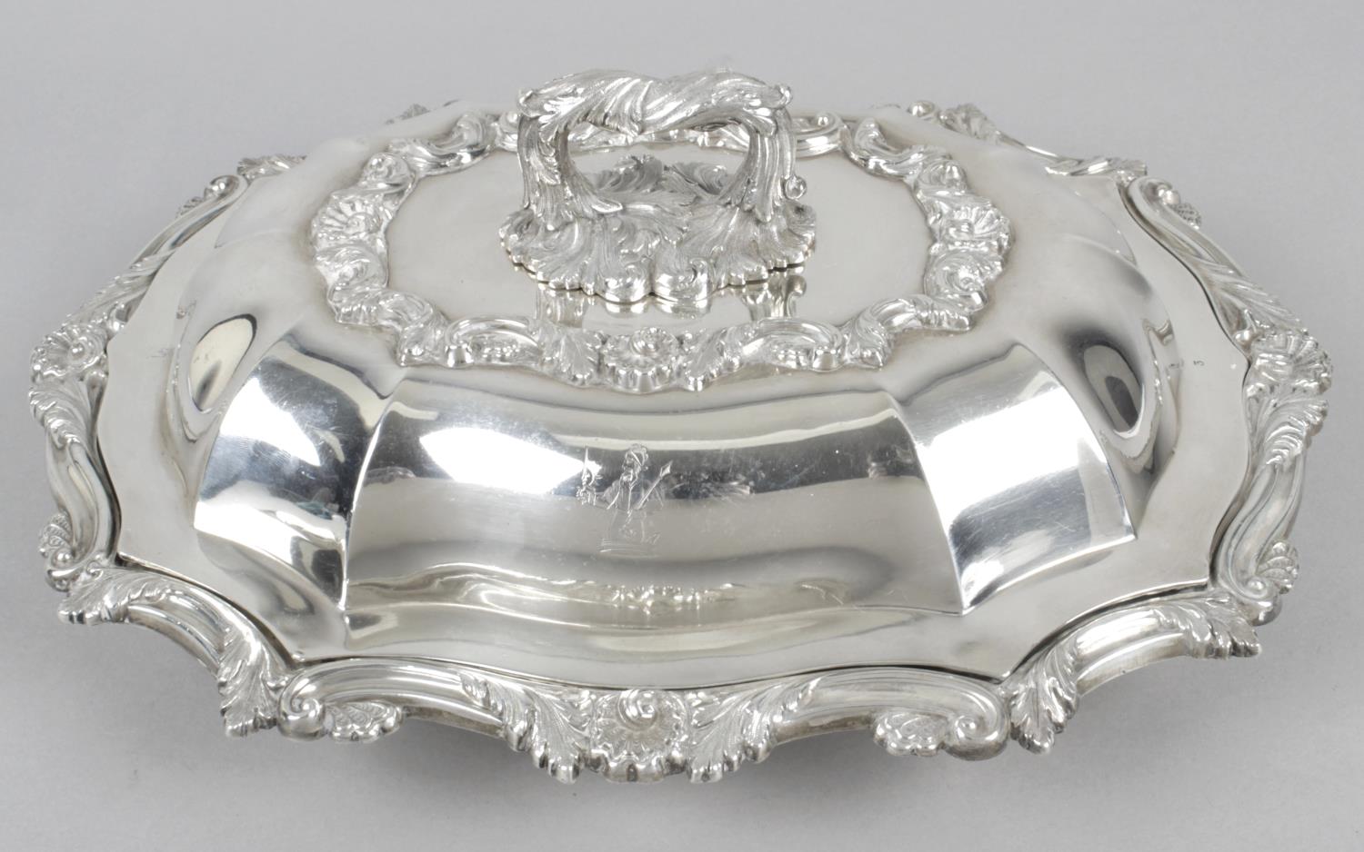 A William IV silver entrée dish,