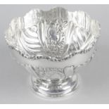 An Edwardian silver small pedestal bowl,
