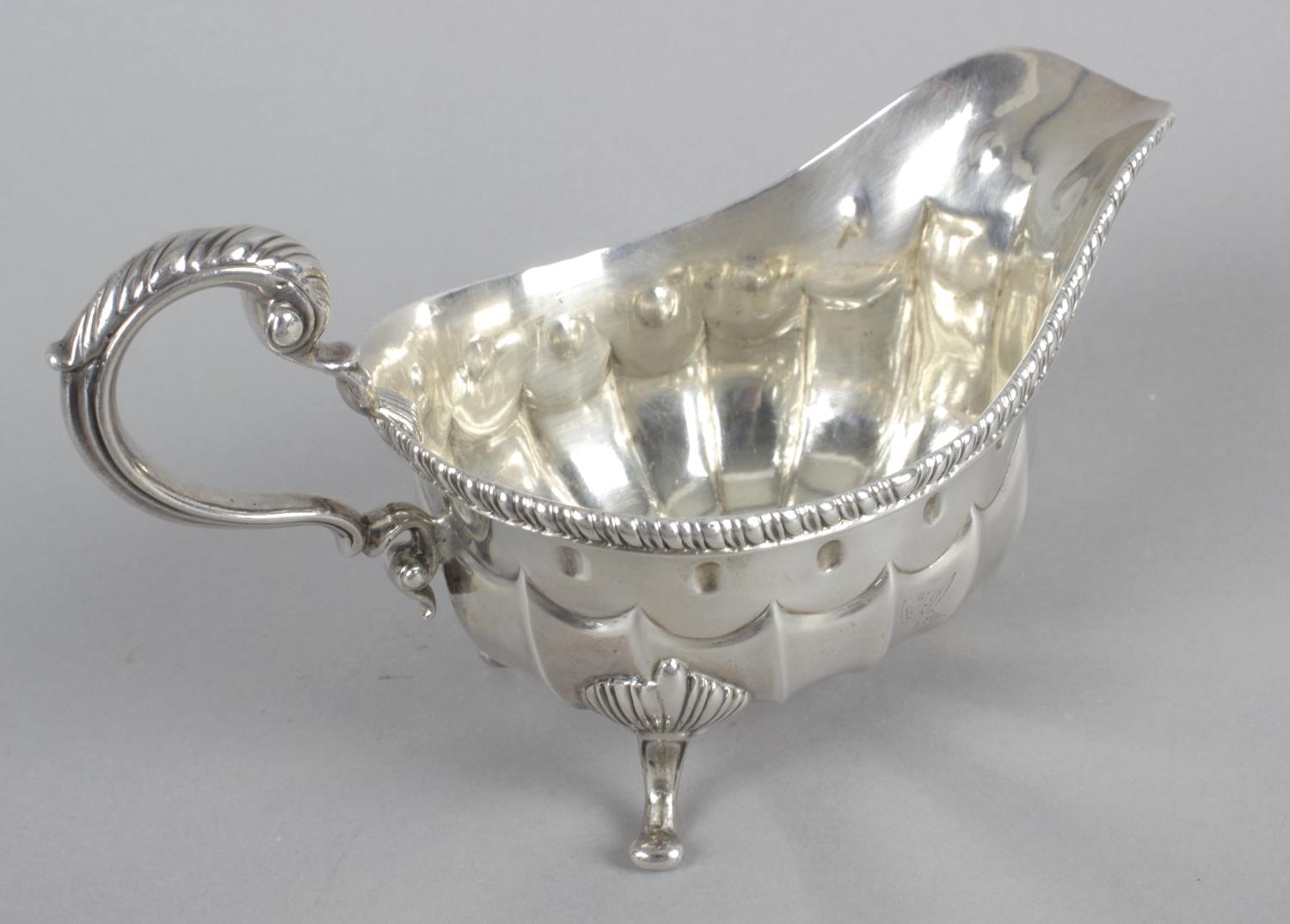 A late George III silver sauce boat, - Image 2 of 3