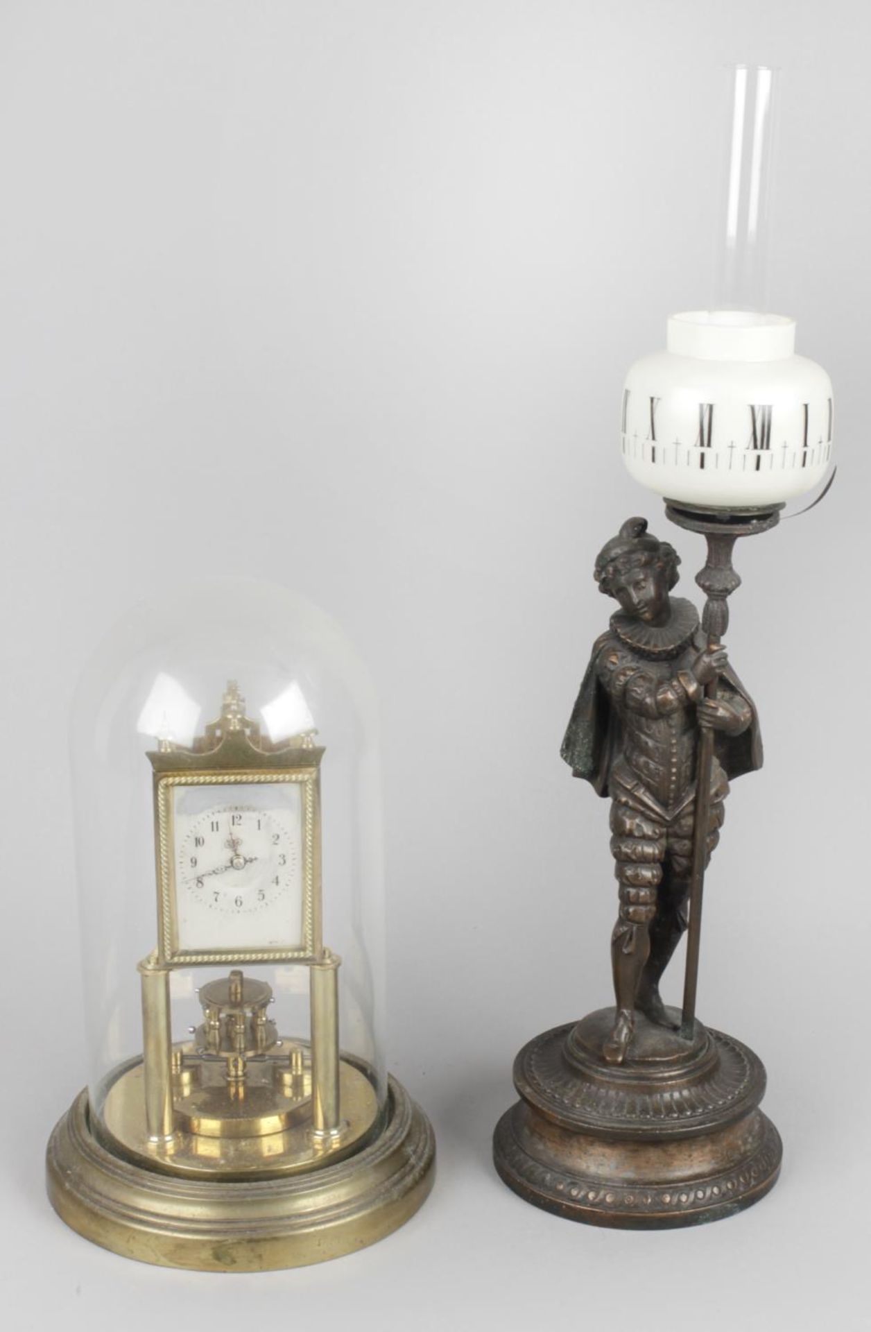 An unusual Spelter mystery clock,