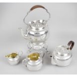 A Victorian Scottish silver four piece tea service,