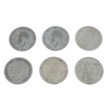George V, Silver coins mostly 1920 and later,