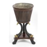 A 19th century mahogany wine cooler,