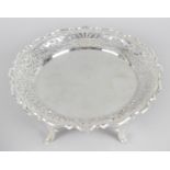 An Edwardian silver dish,