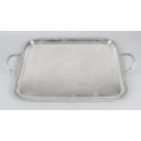 A large 1930's silver twin-handled tray,