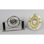 A collection of assorted items to include a 19th century easel style mantle clock within banded