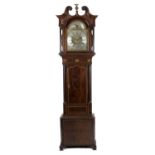 An antique mahogany and oak cased longcase clock,