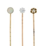 Brilliant-cut diamond stickpin,