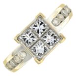 An 18ct gold diamond ring.Total diamond weight 1ct,