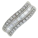 A diamond dress ring.Estimated total diamond weight 0.55ct.