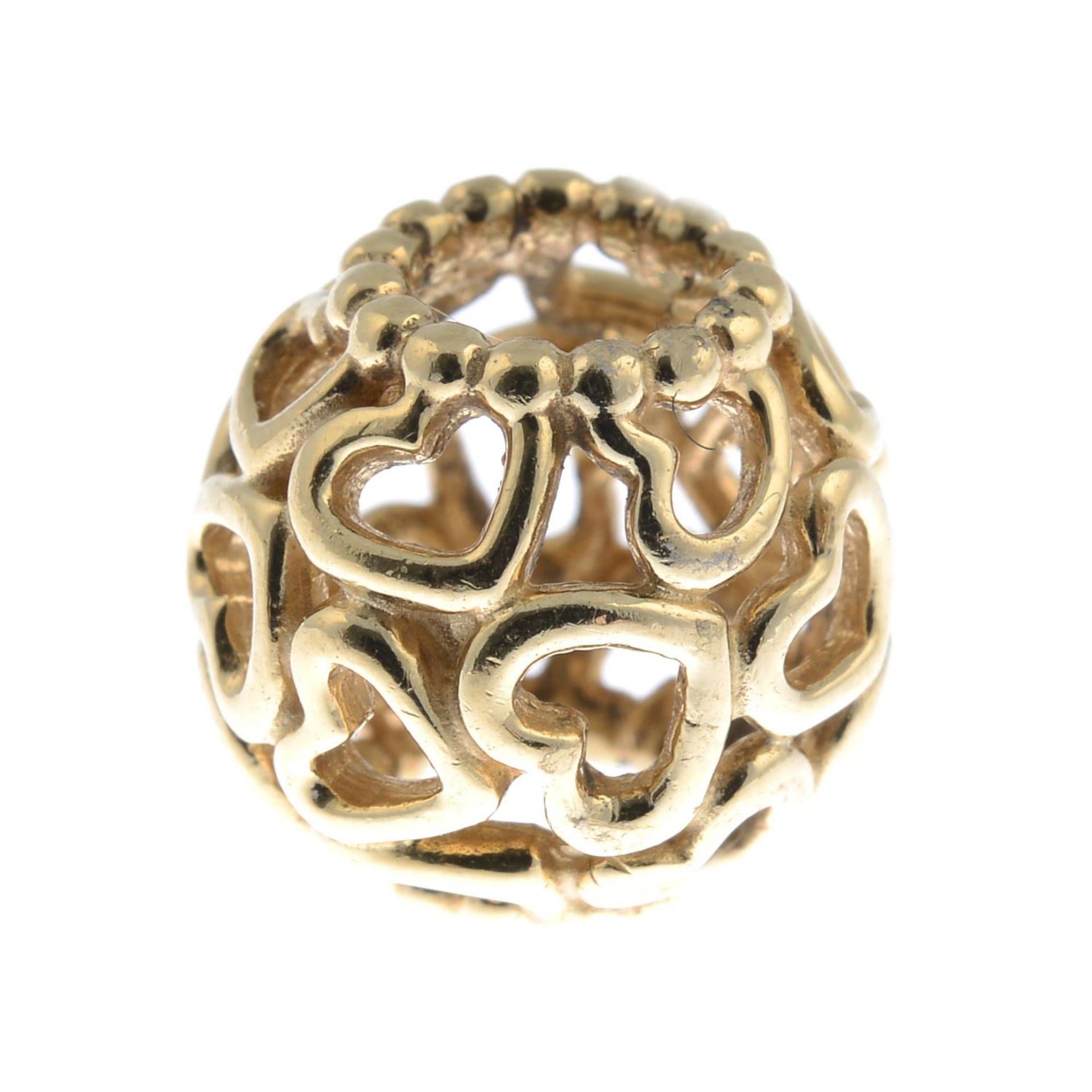 A 14ct gold openwork charm.Hallmarks for 14ct gold. - Image 2 of 2