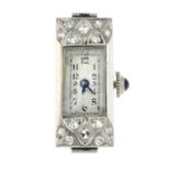 A lady's early 20th century diamond cocktail watch head,