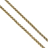 An early 20th century 9ct gold chain necklace.