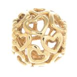 A 14ct gold openwork charm.Hallmarks for 14ct gold.