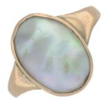 A mother-of-pearl ring,