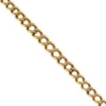 An early 20th century 9ct gold curb-link chain,