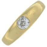 A diamond single-stone ring.Estimated diamond weight 0.25ct, H-I colour, SI clarity.