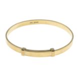 A 9ct gold bangle.Hallmarks for Birmingham, 1998.