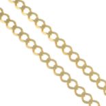 A curb-link chain.Stamped 9kt.