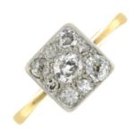 A diamond cluster ring.Estimated total diamond weight 0.75ct,